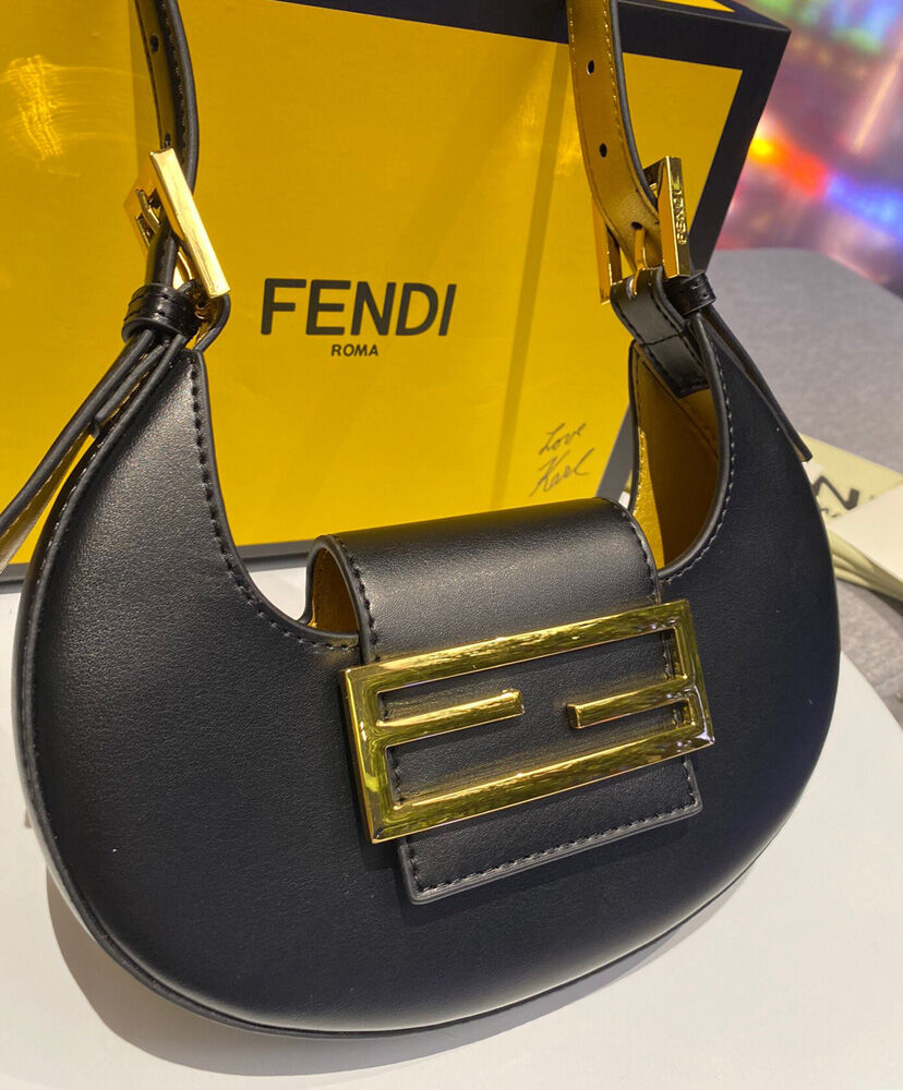 Fendi Cookie Mini Hobo Bag 8BS065 Black